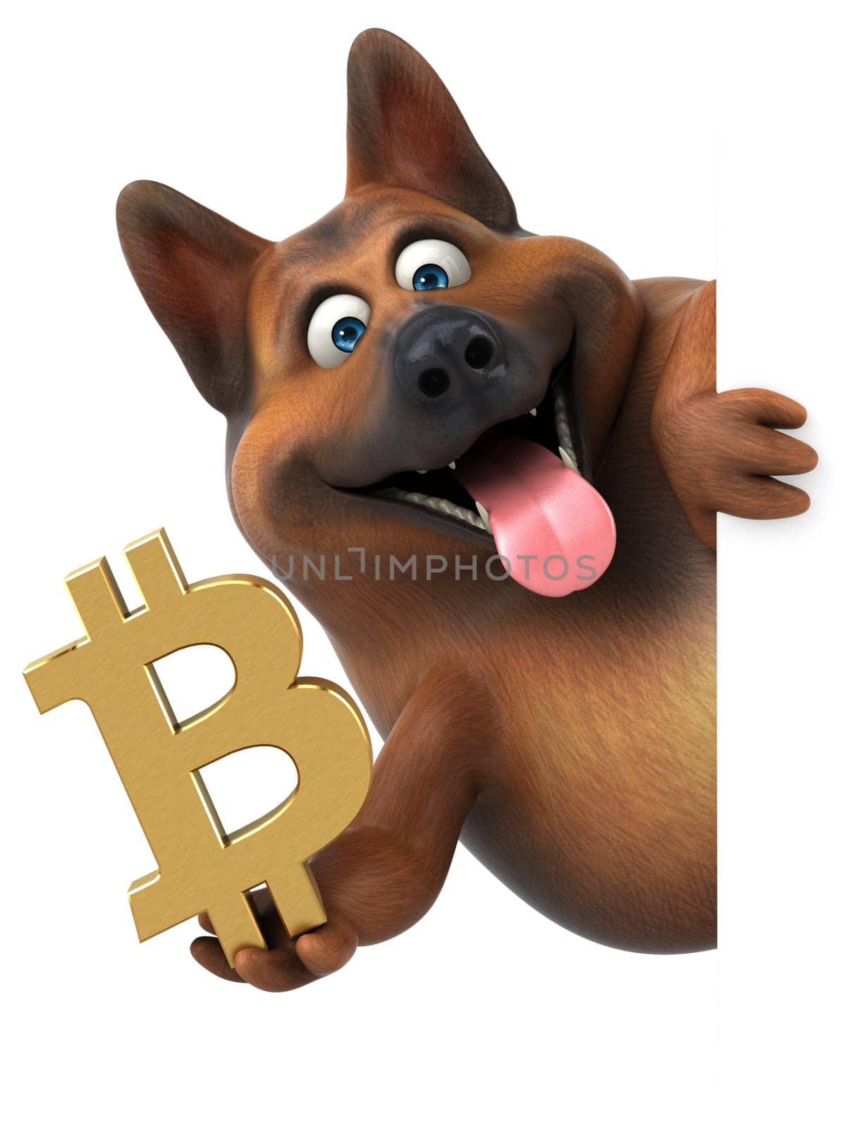 Fun dog - 3D Illustration