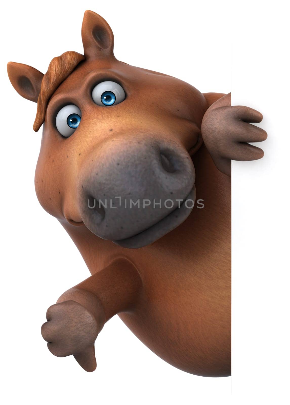 Fun horse - 3D Illustration