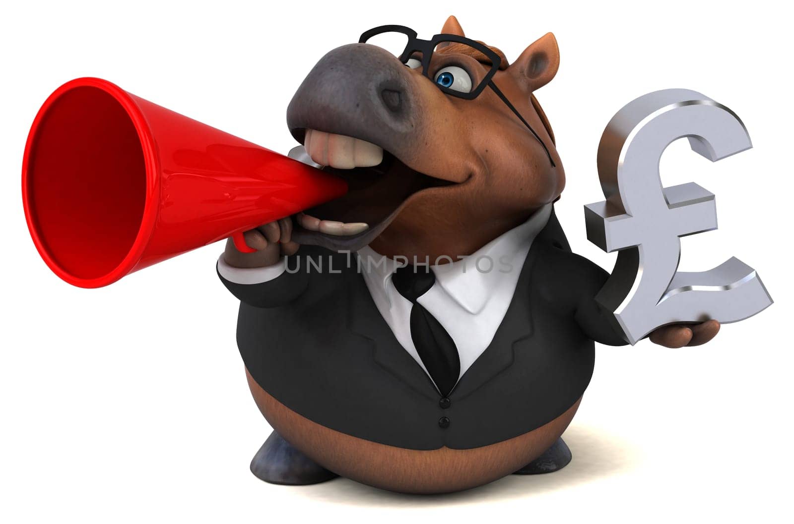 Fun horse - 3D Illustration