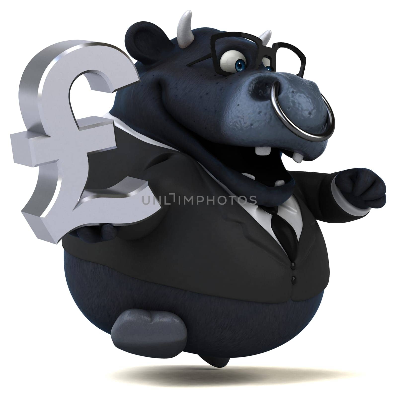 Fun bull - 3D Illustration