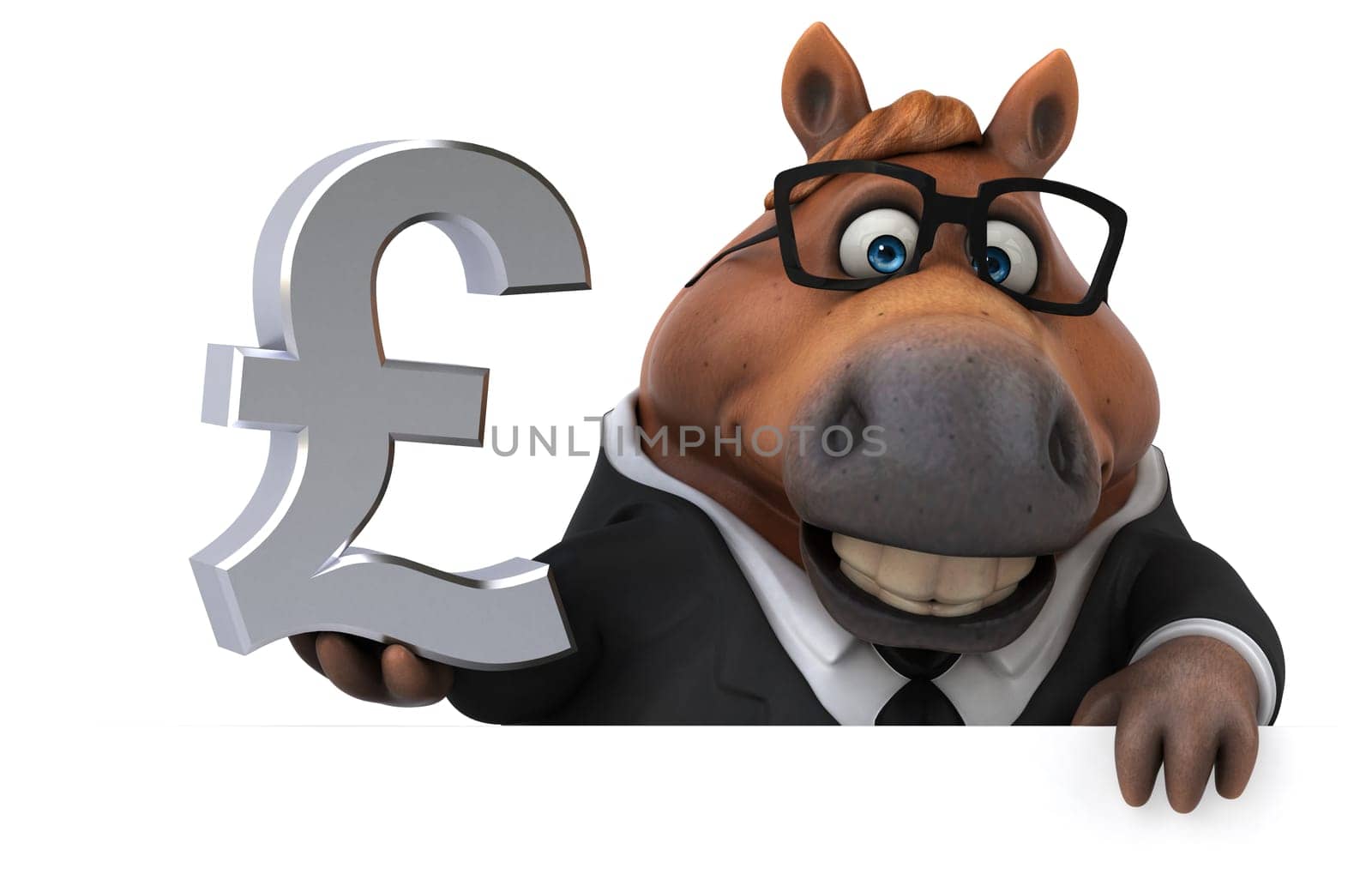 Fun horse - 3D Illustration