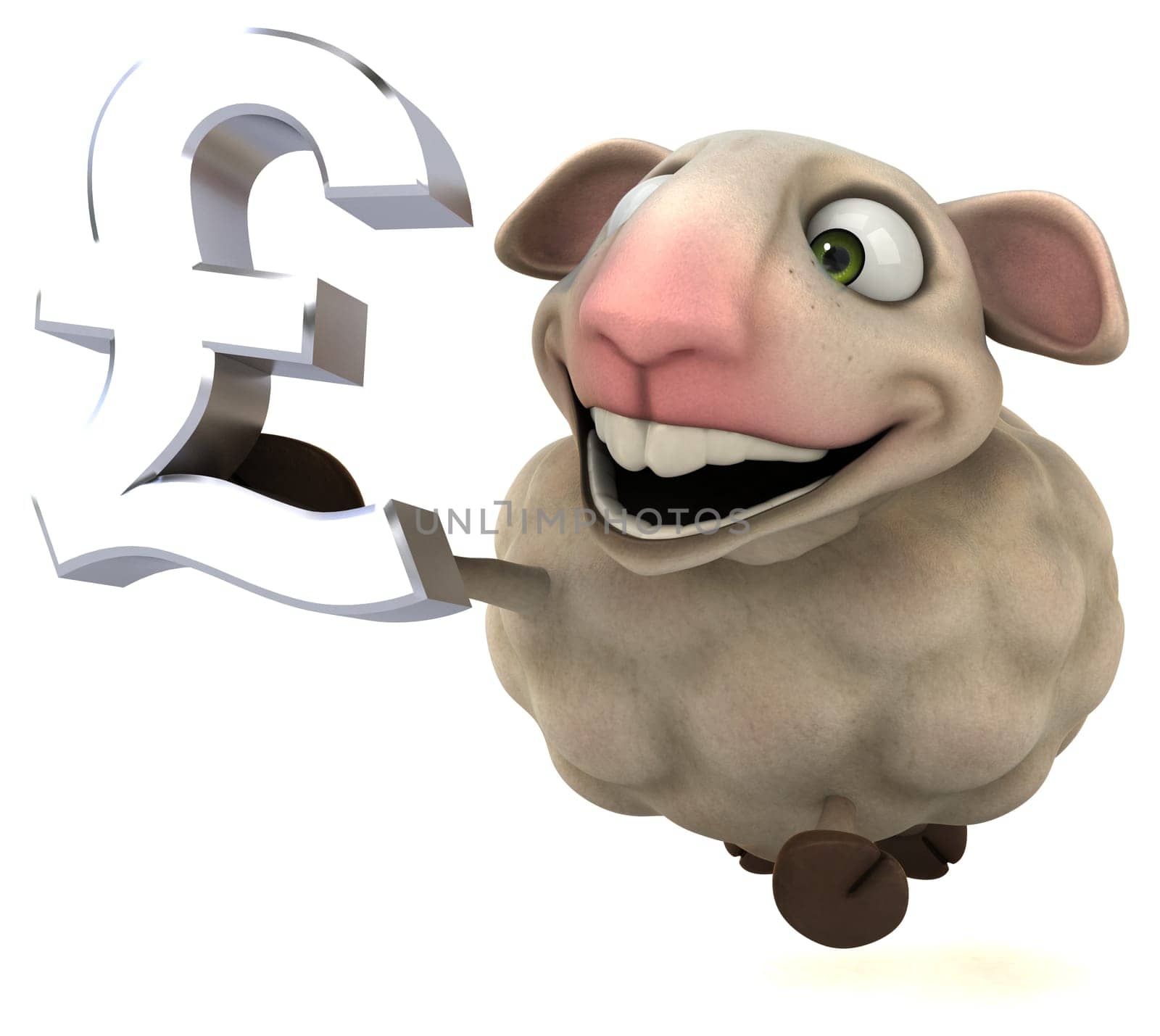 Fun sheep - 3D Illustration