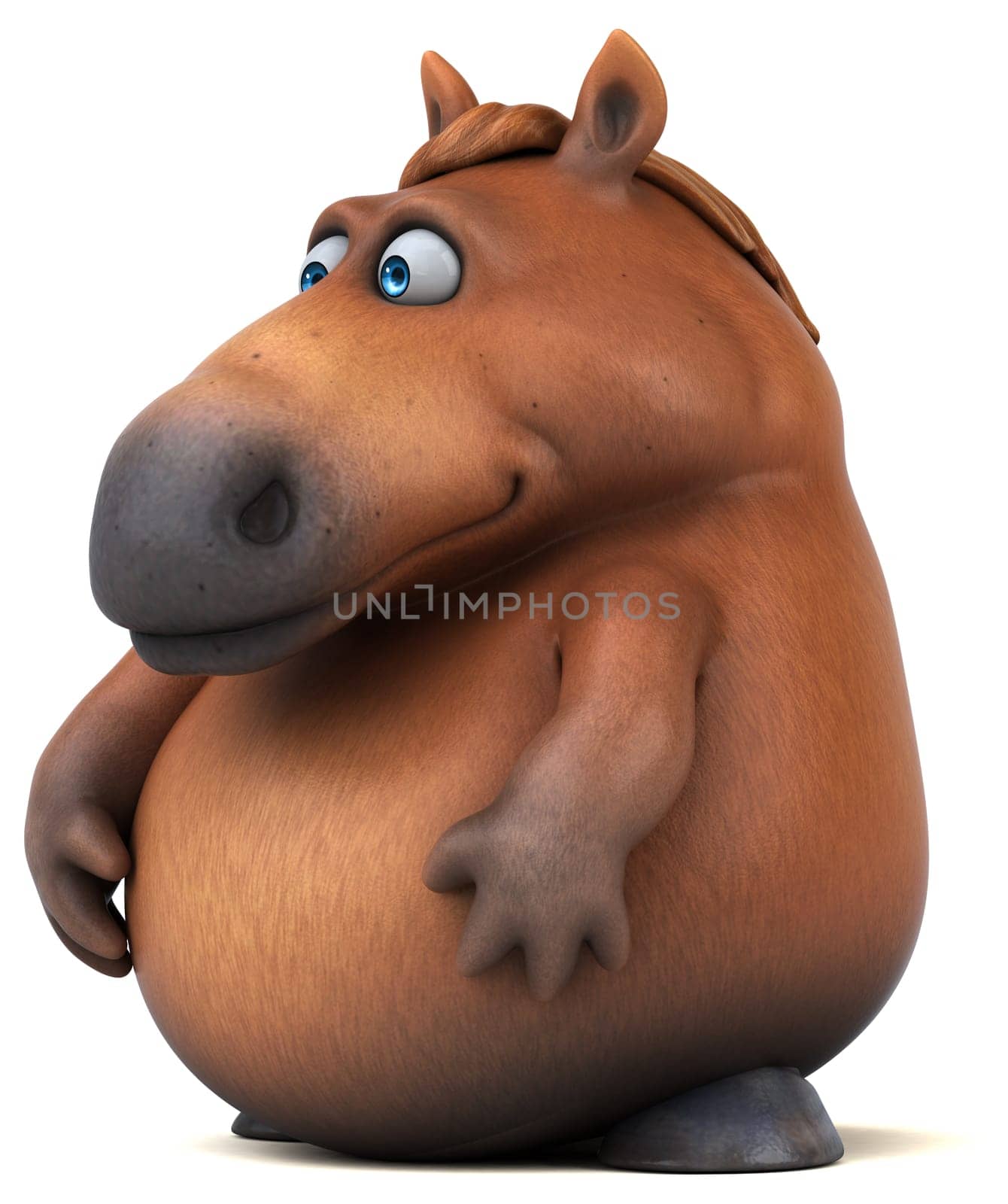 Fun horse - 3D Illustration