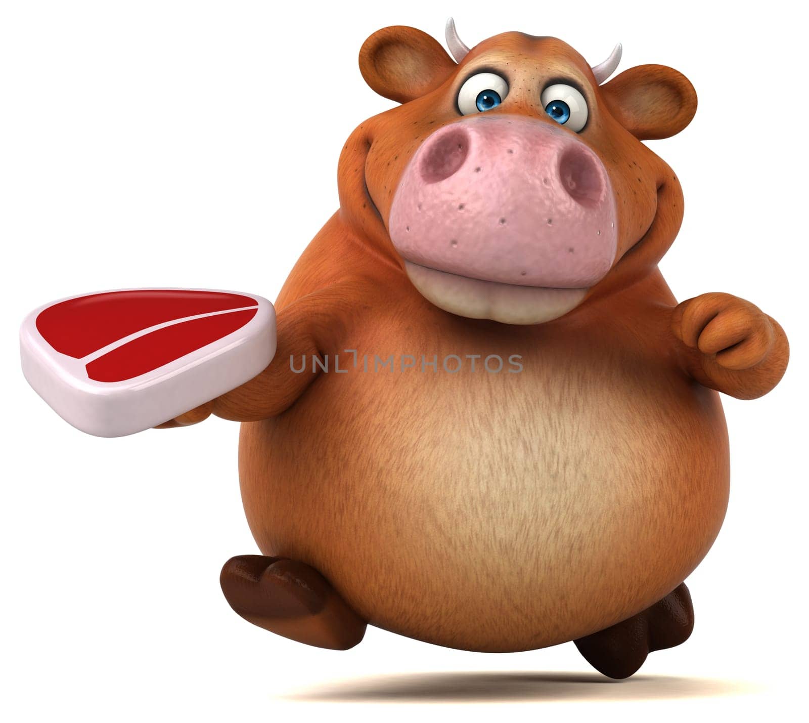 Fun cow - 3D Illustration