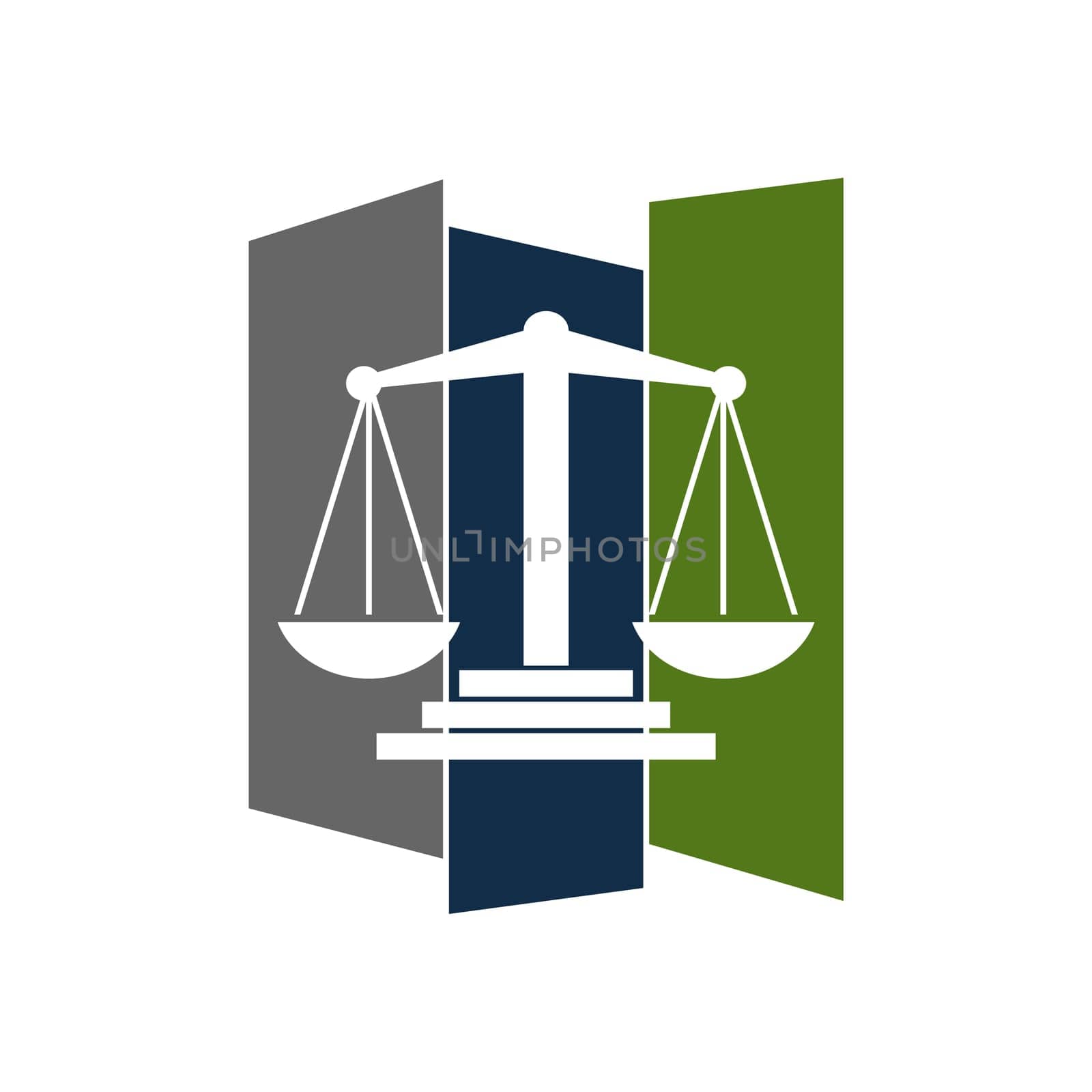Scale of Justice Symbol Illustration Design