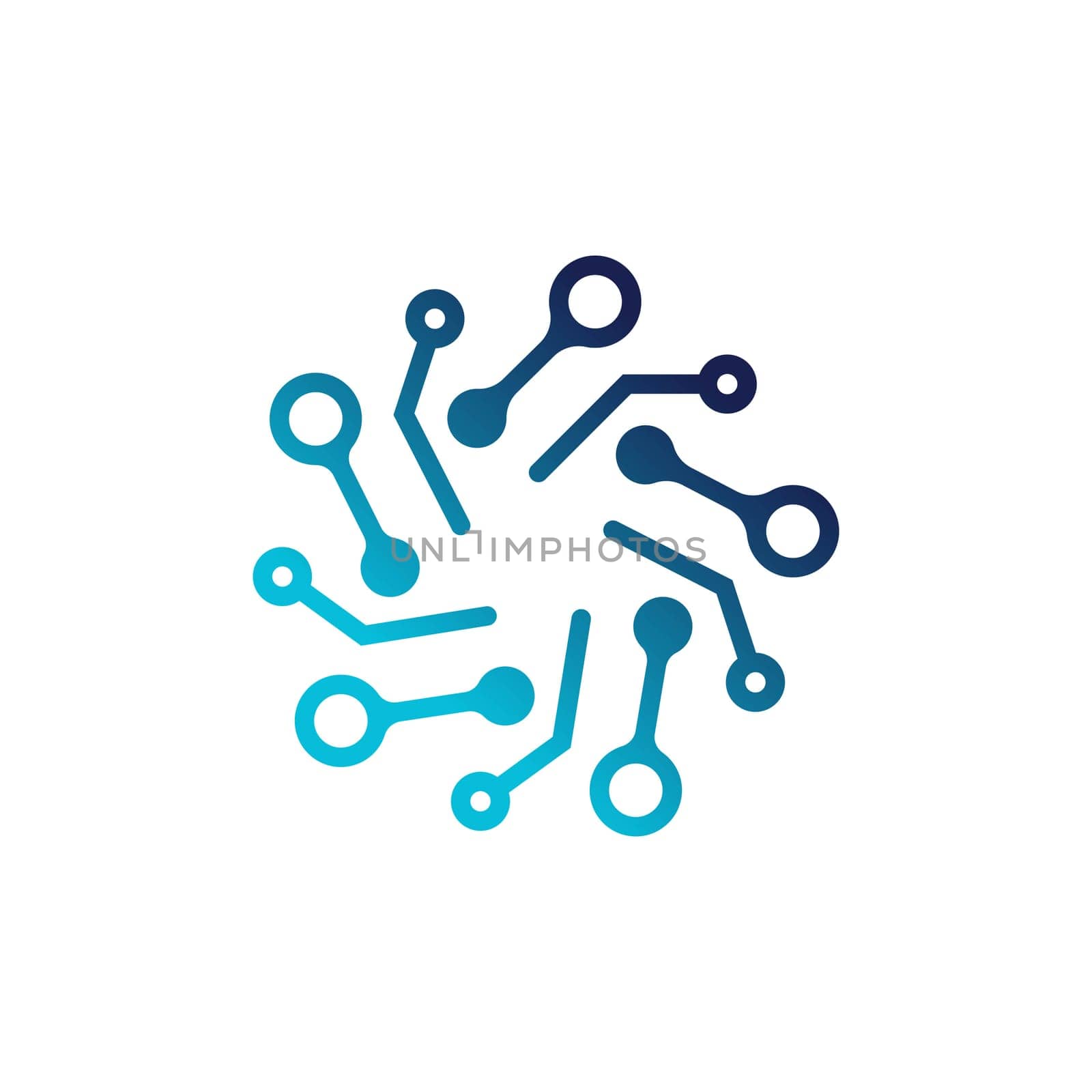 Circuit Logo Template vector illustration icon design