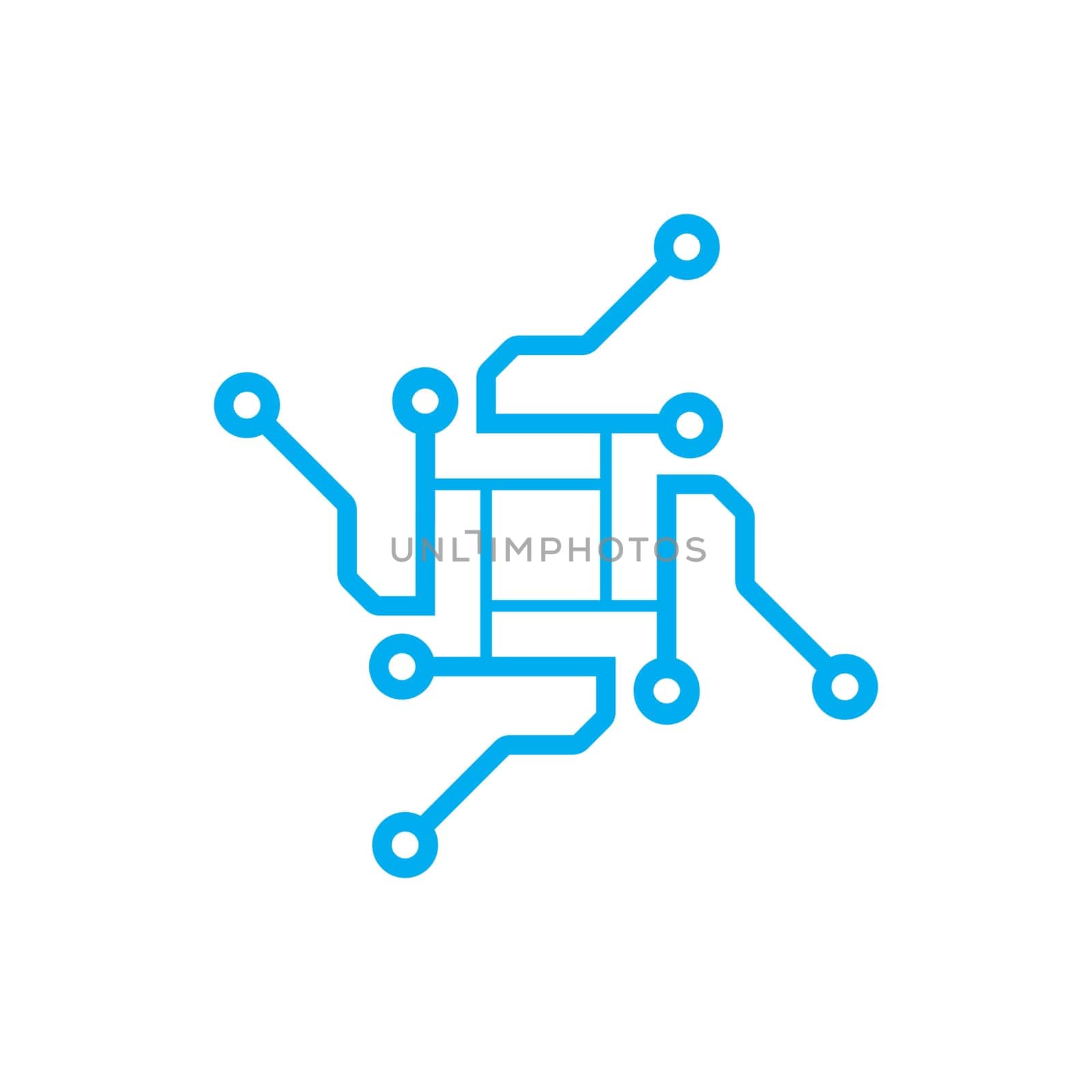 Circuit Logo Template vector illustration icon design