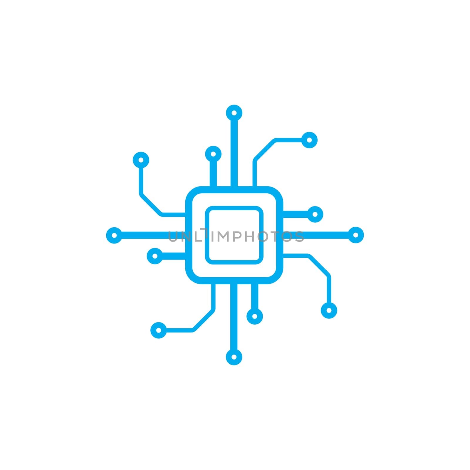 Circuit Logo Template vector illustration icon design