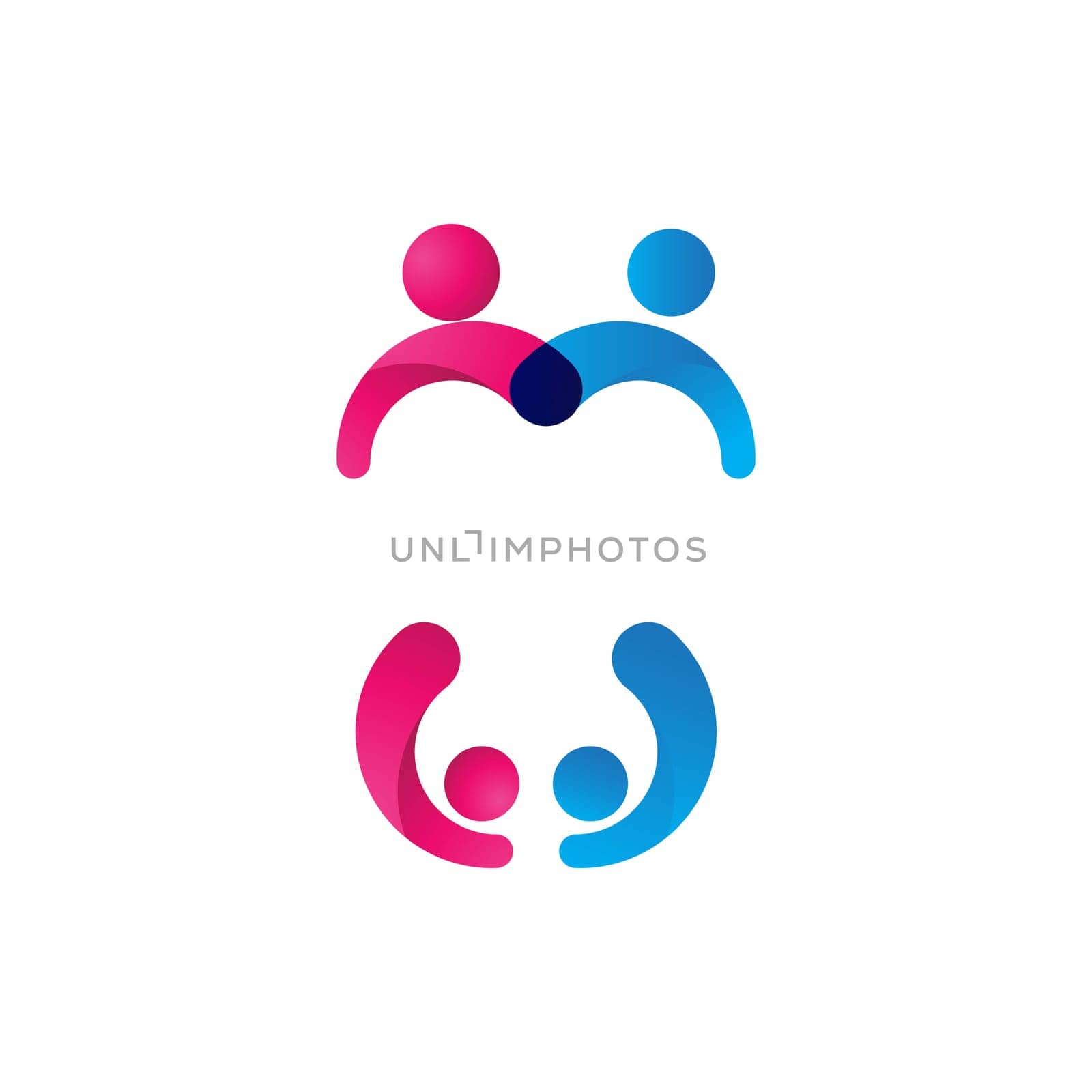Community, network and social icon design template