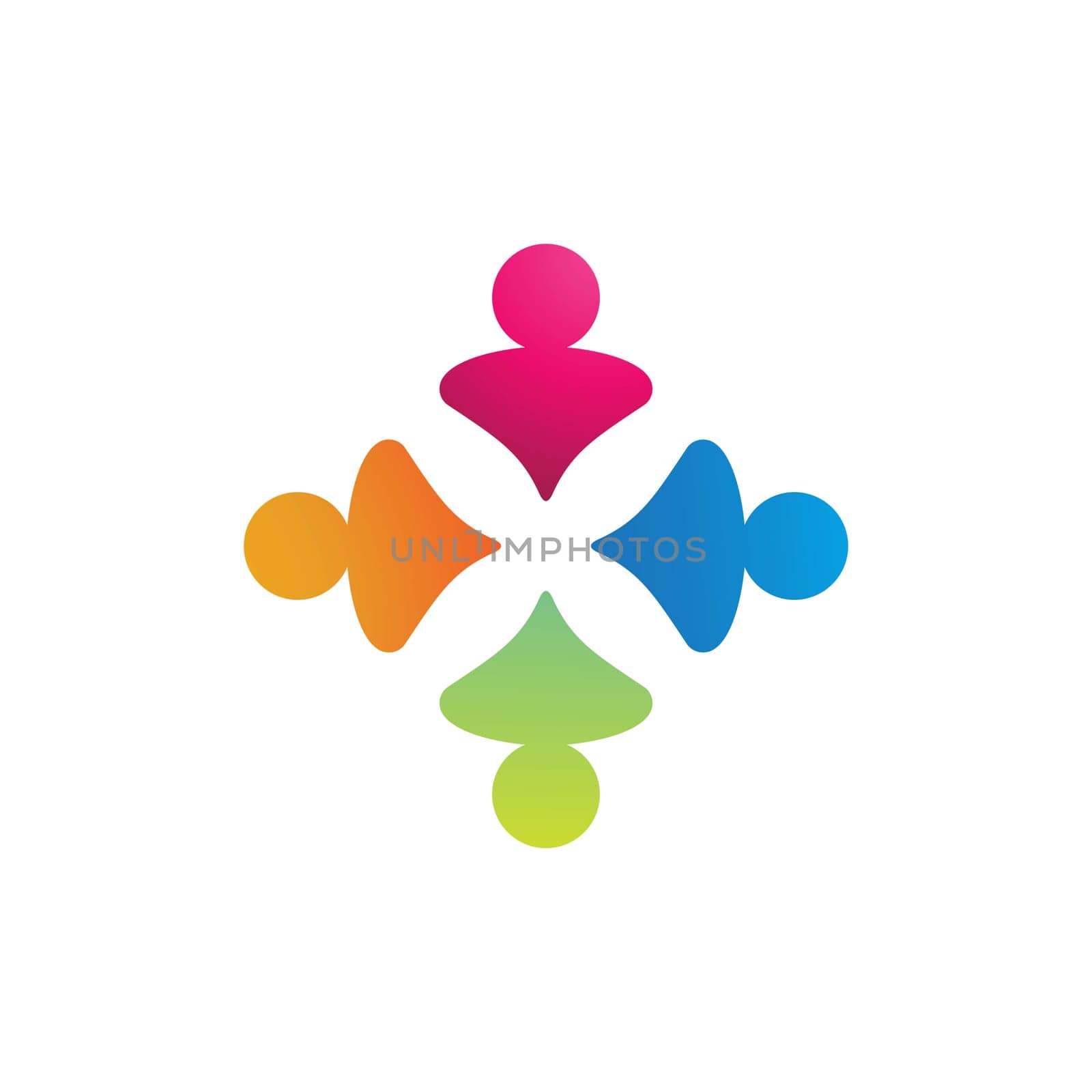 Community, network and social icon design template