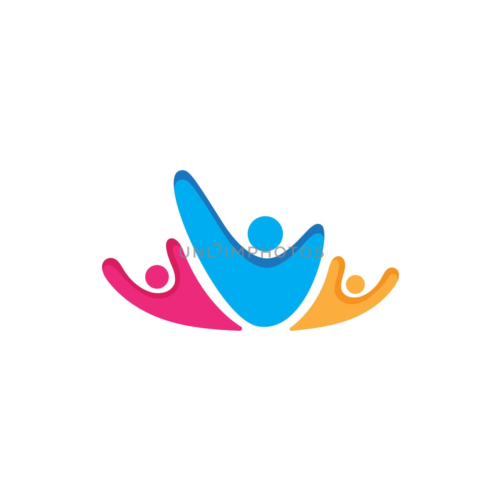 Community, network and social icon design template