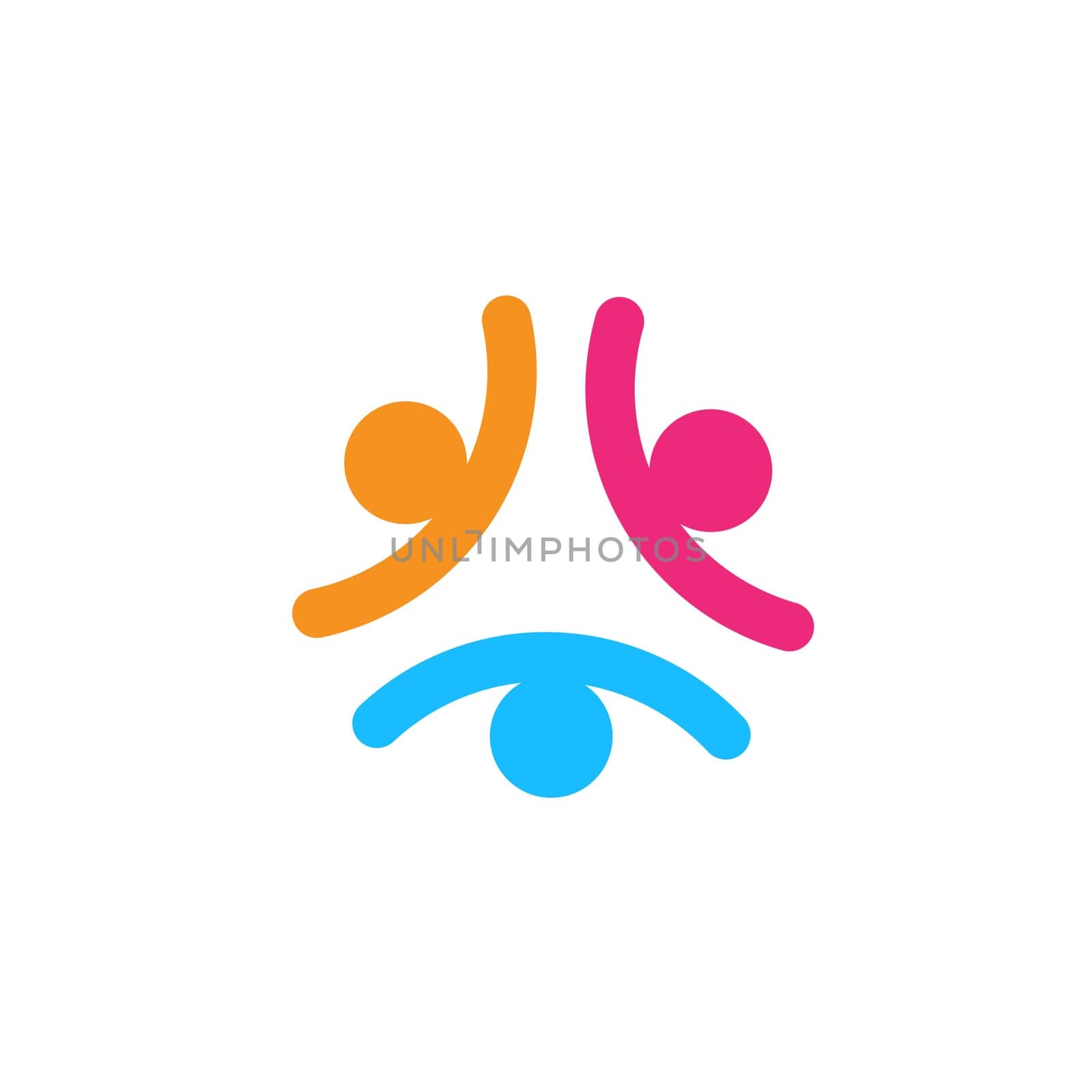 Community, network and social icon design template