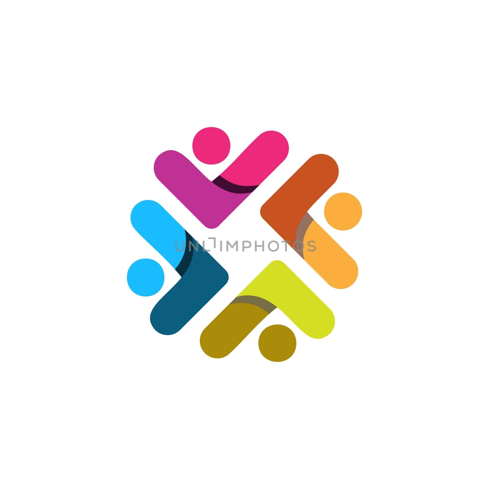 Community, network and social icon design template