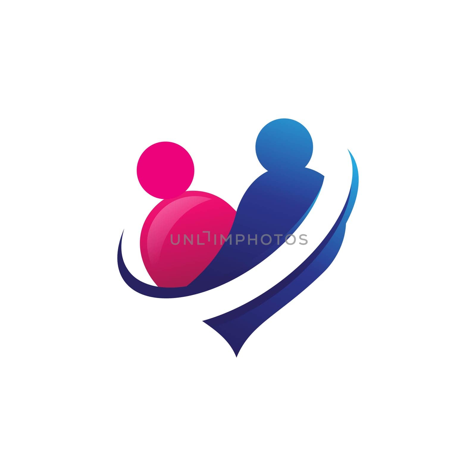 Community, network and social icon design template