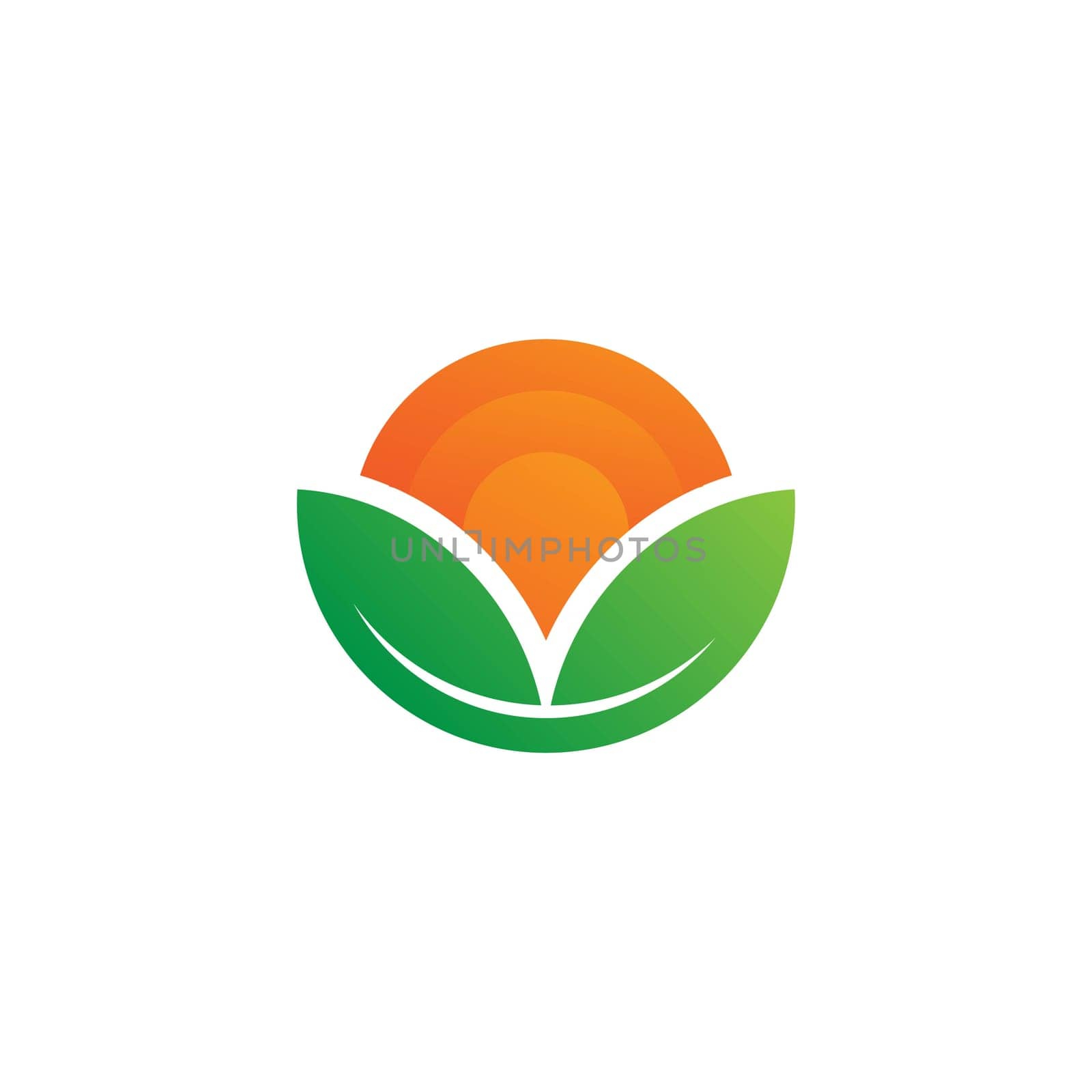 sun farm logo Vector icon design illustration Template