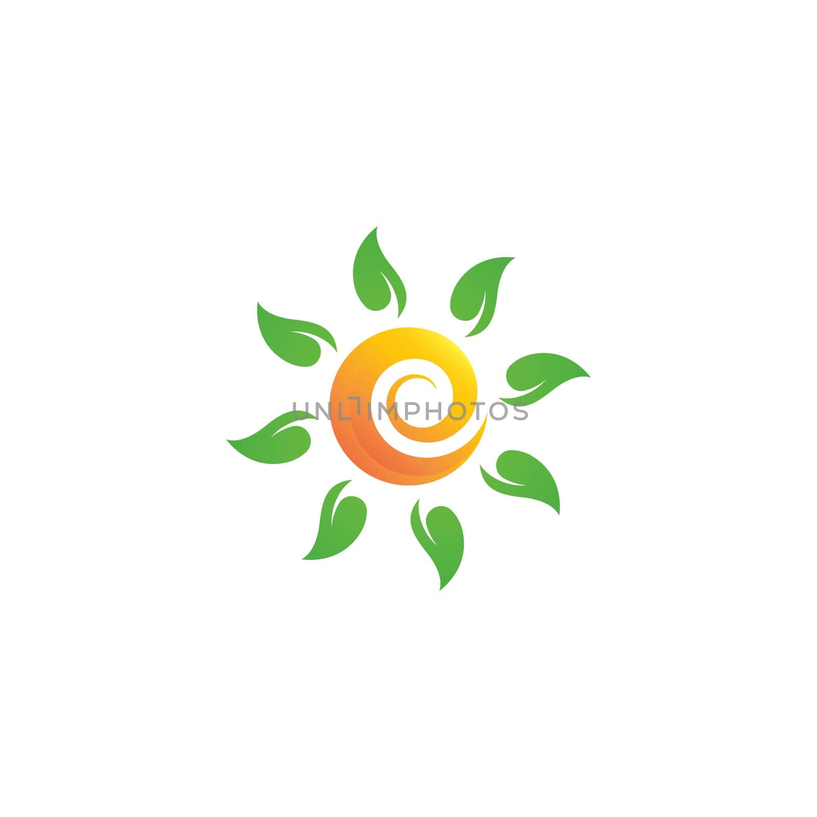 sun farm logo Vector icon design illustration Template