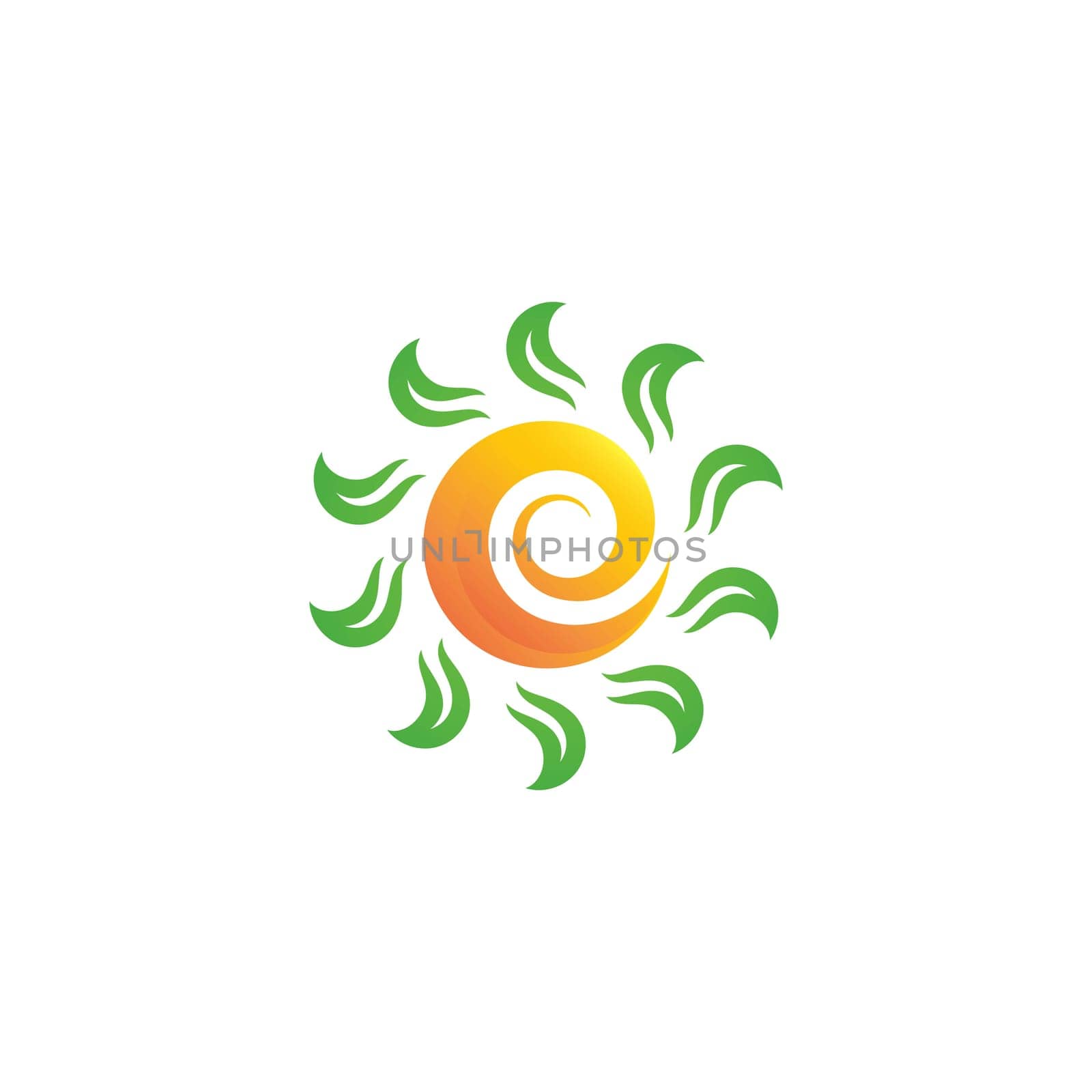 sun farm logo Vector icon design illustration Template