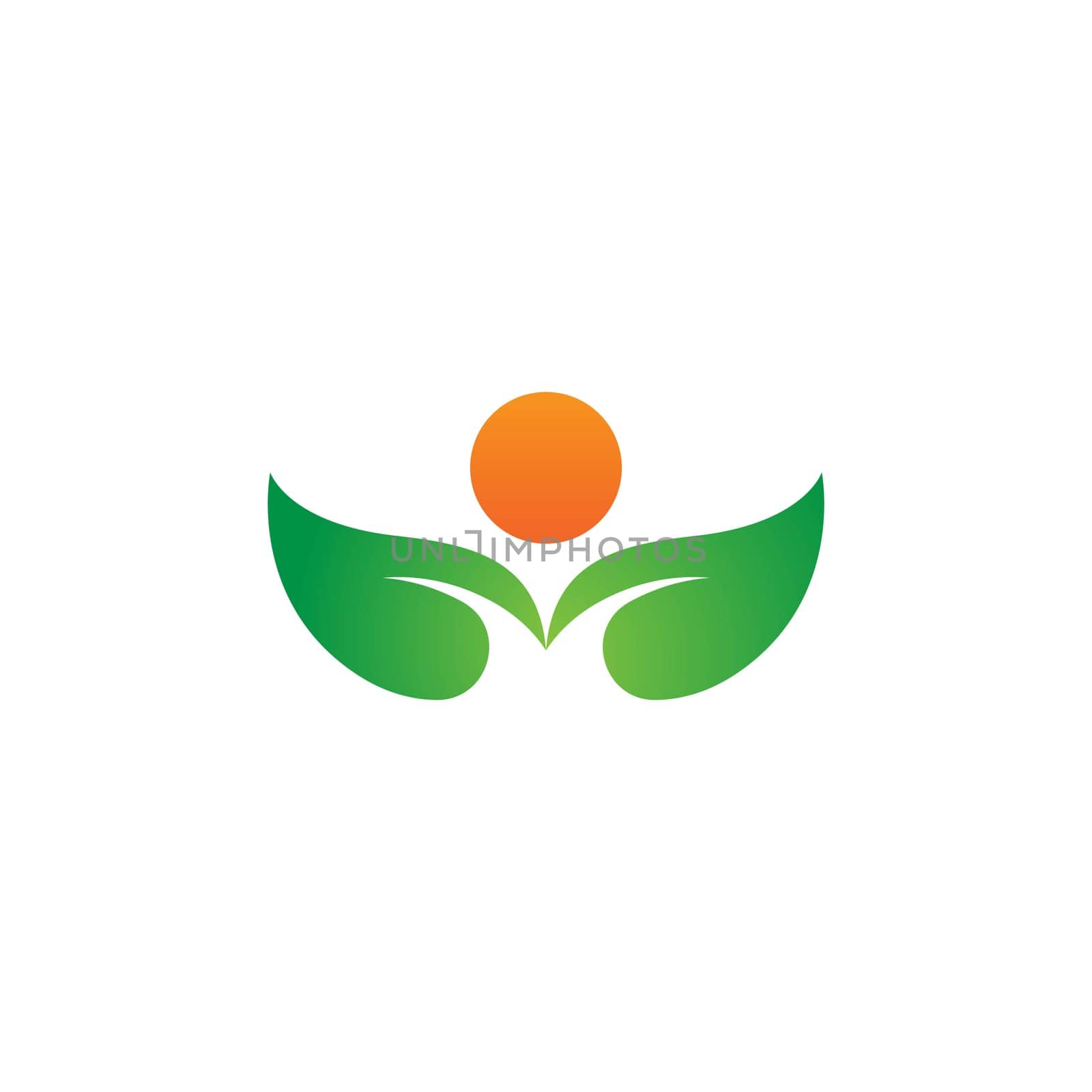 sun farm logo Vector icon design illustration Template