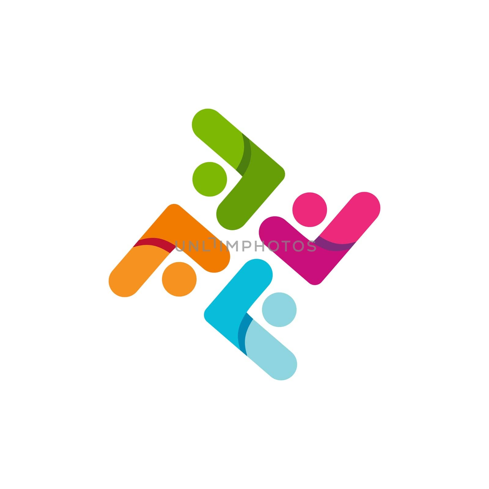 Community, network and social icon design template