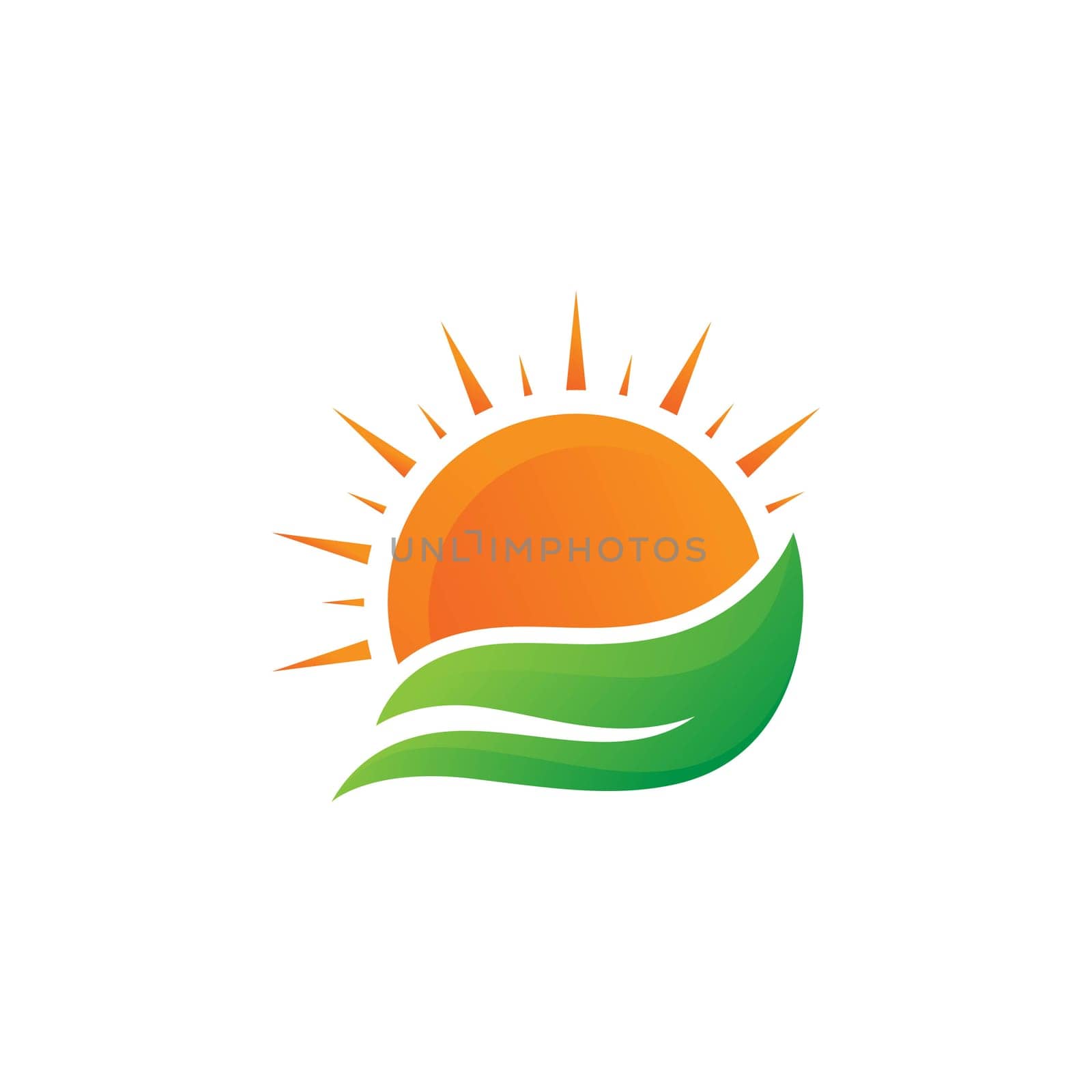 sun farm logo Vector icon design illustration Template