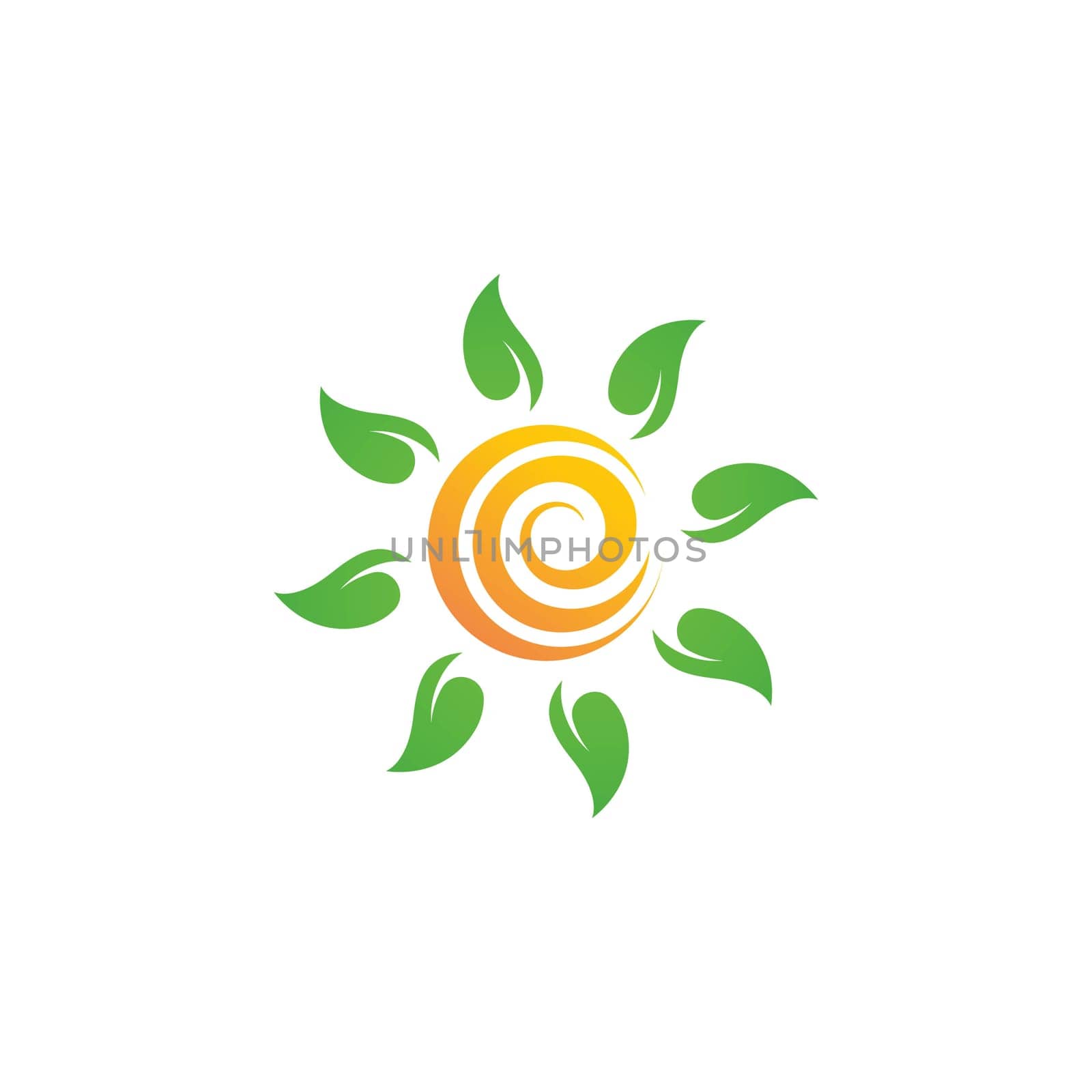 sun farm logo Vector icon design illustration Template