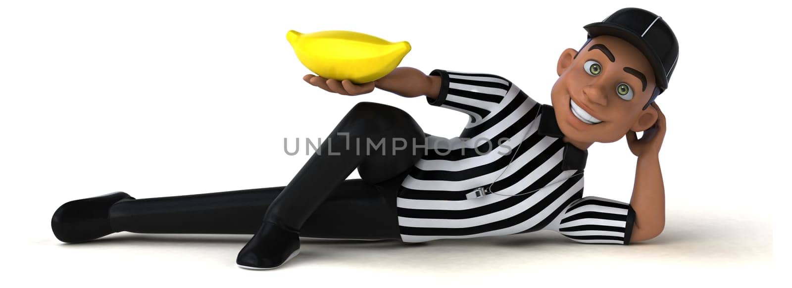 Fun 3D Illustration of an american Referee