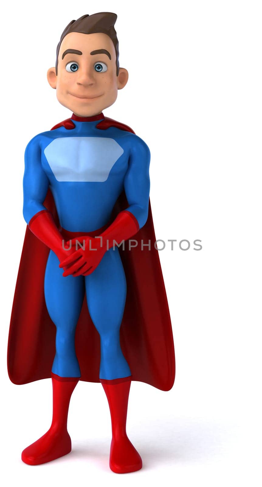 Fun 3D illustration of a cartoon character sommelier