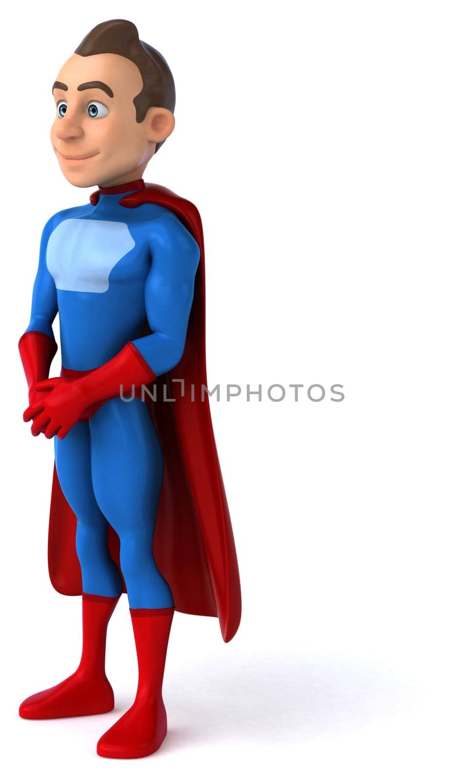 Fun 3D illustration of a cartoon character sommelier
