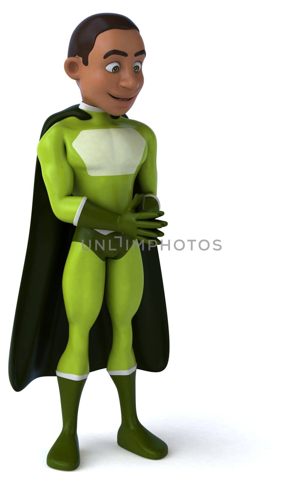 Fun 3D illustration of a cartoon character sommelier