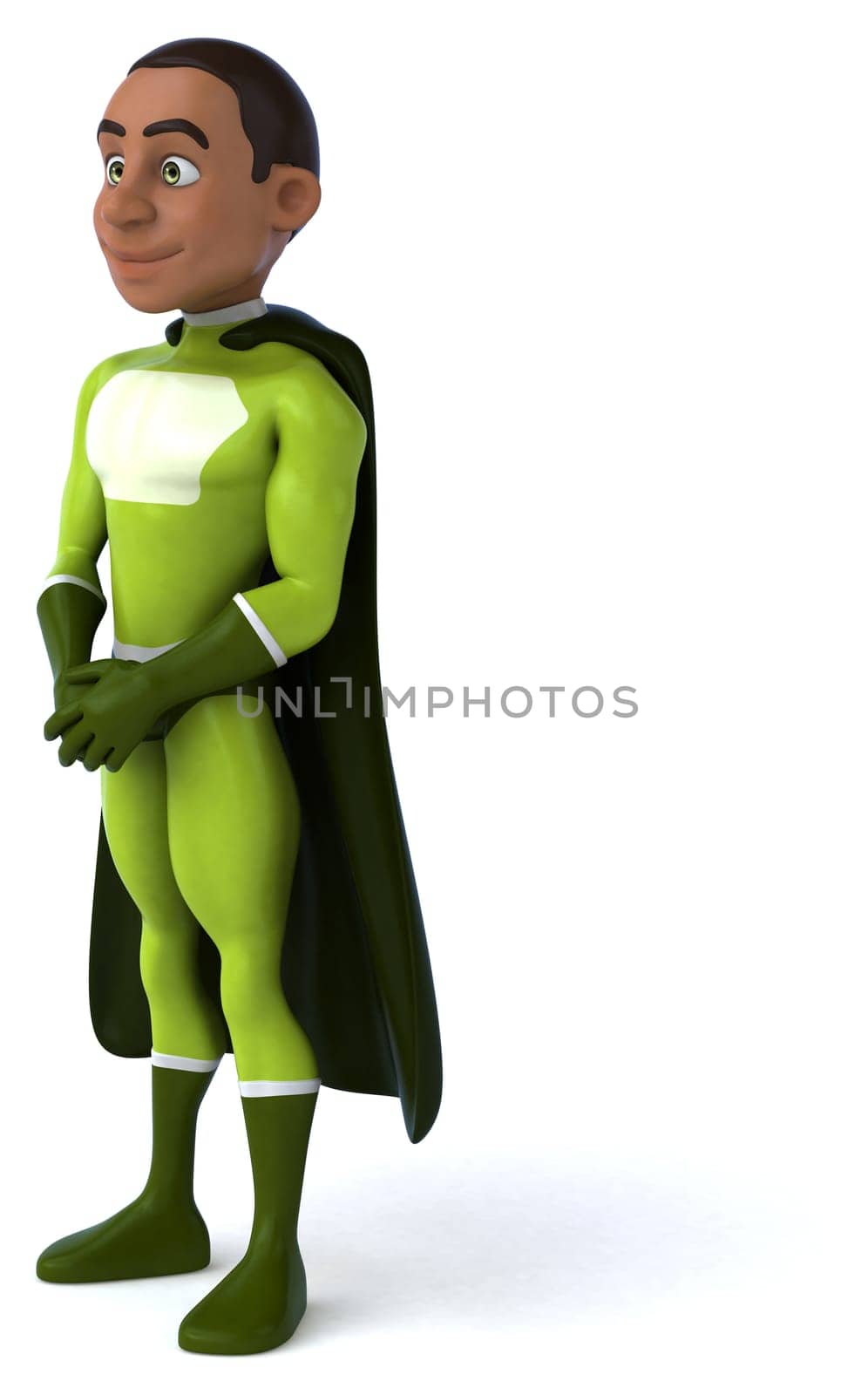 Fun 3D illustration of a cartoon character sommelier