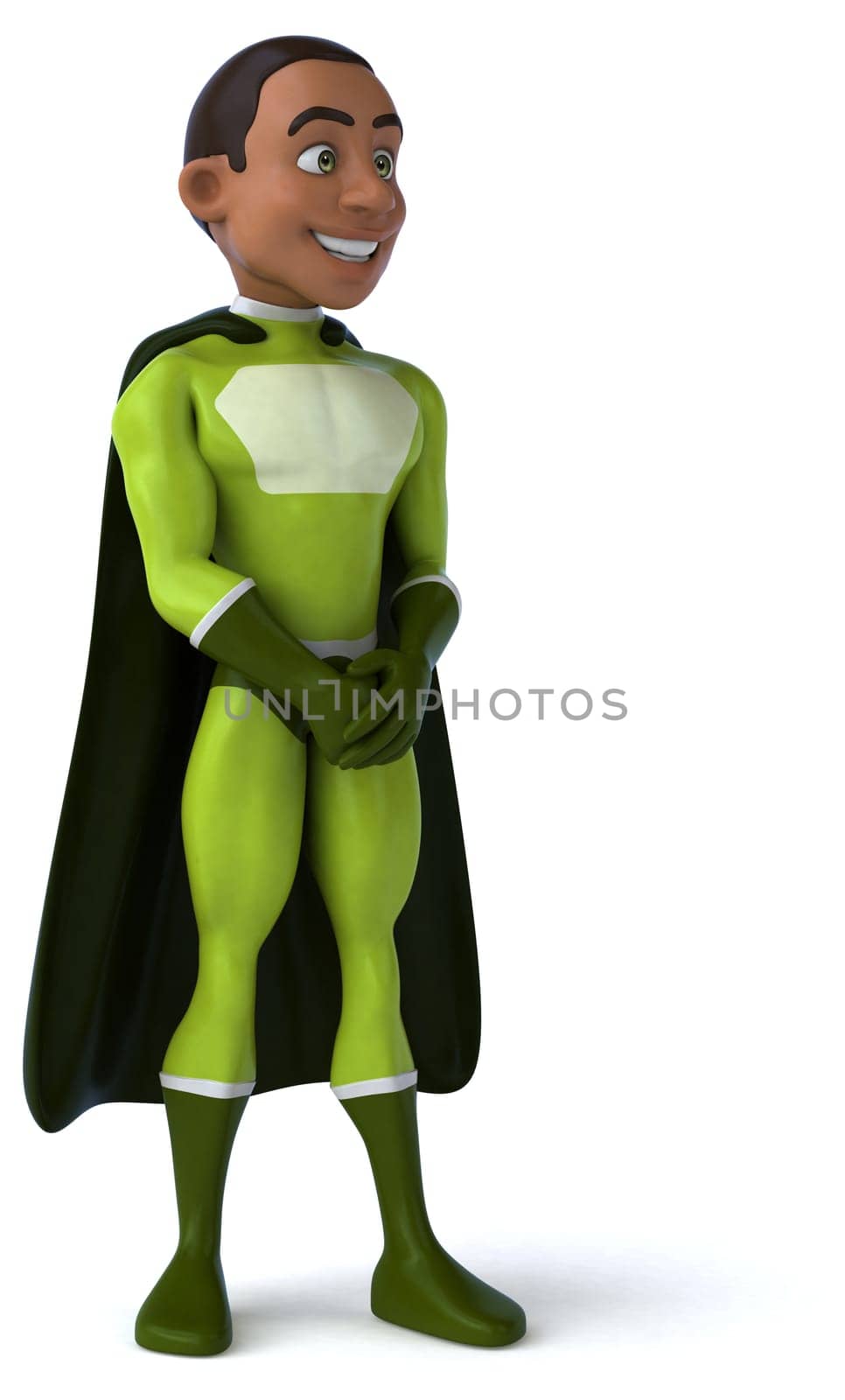 Fun 3D illustration of a cartoon character sommelier