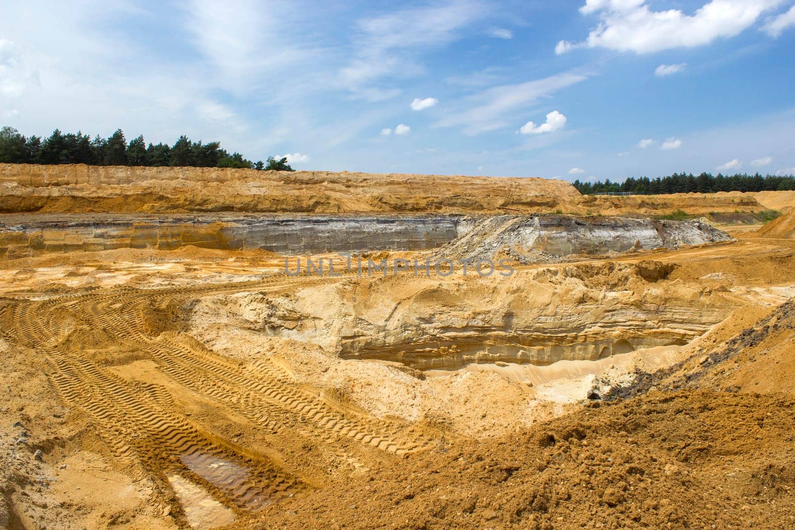 clay mining in Brueggen in Germany, North Rhine Westphalia, Germany