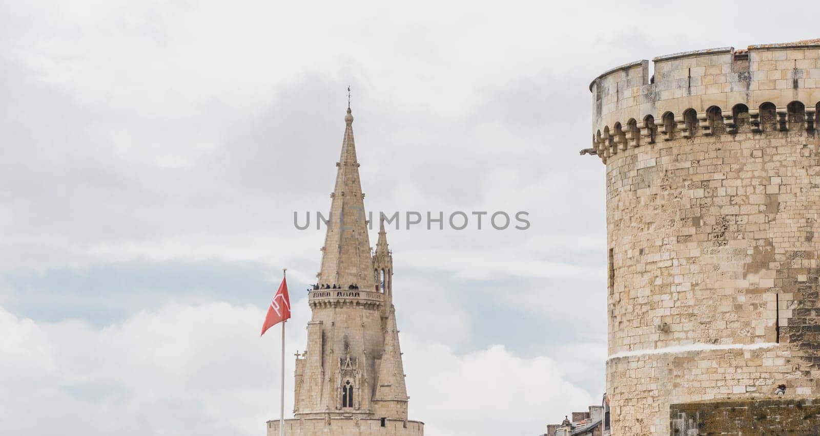 The tower of the Lantern and the Chaîne in La Rochelle in Charente-Maritime in France