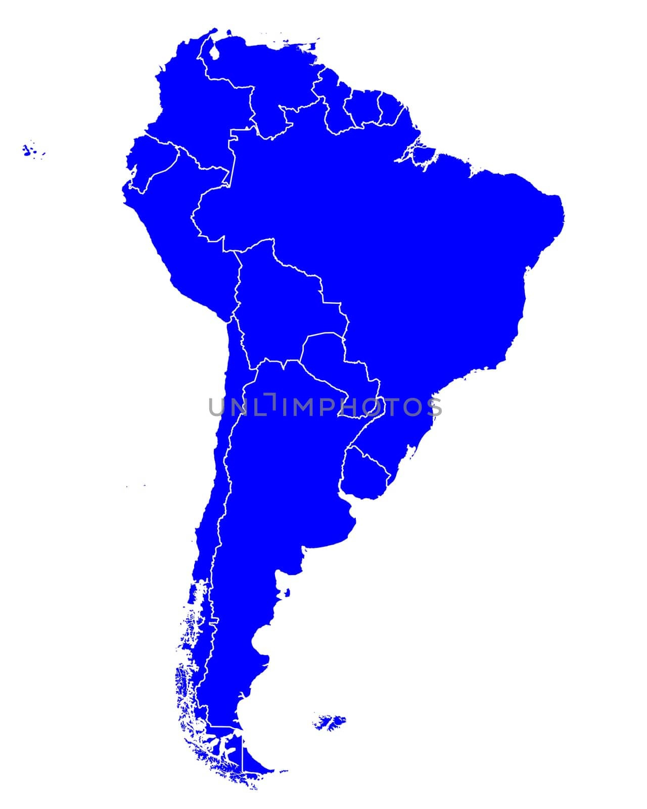 Map of South America