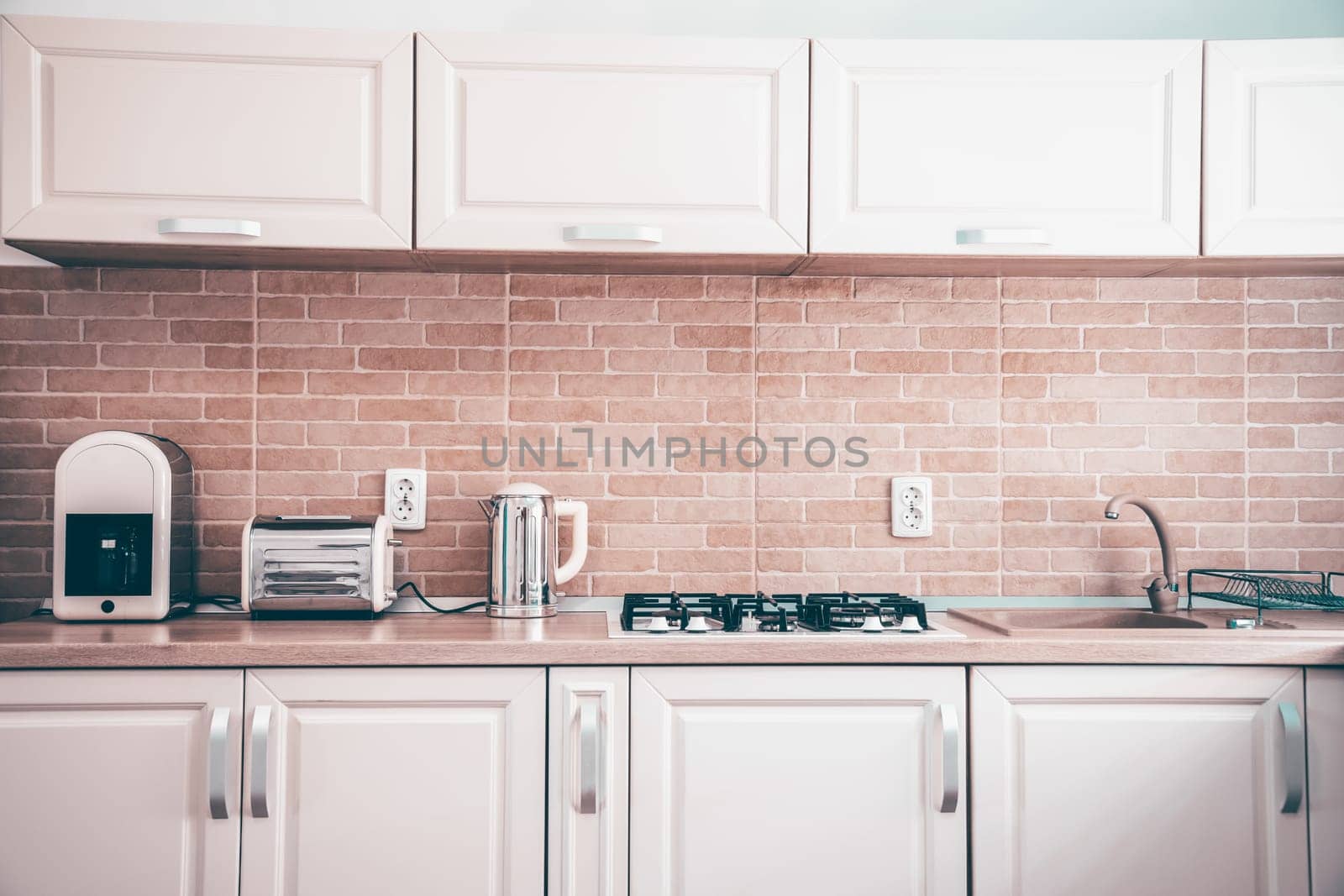 Rustic kitchen interior - close-up photo.