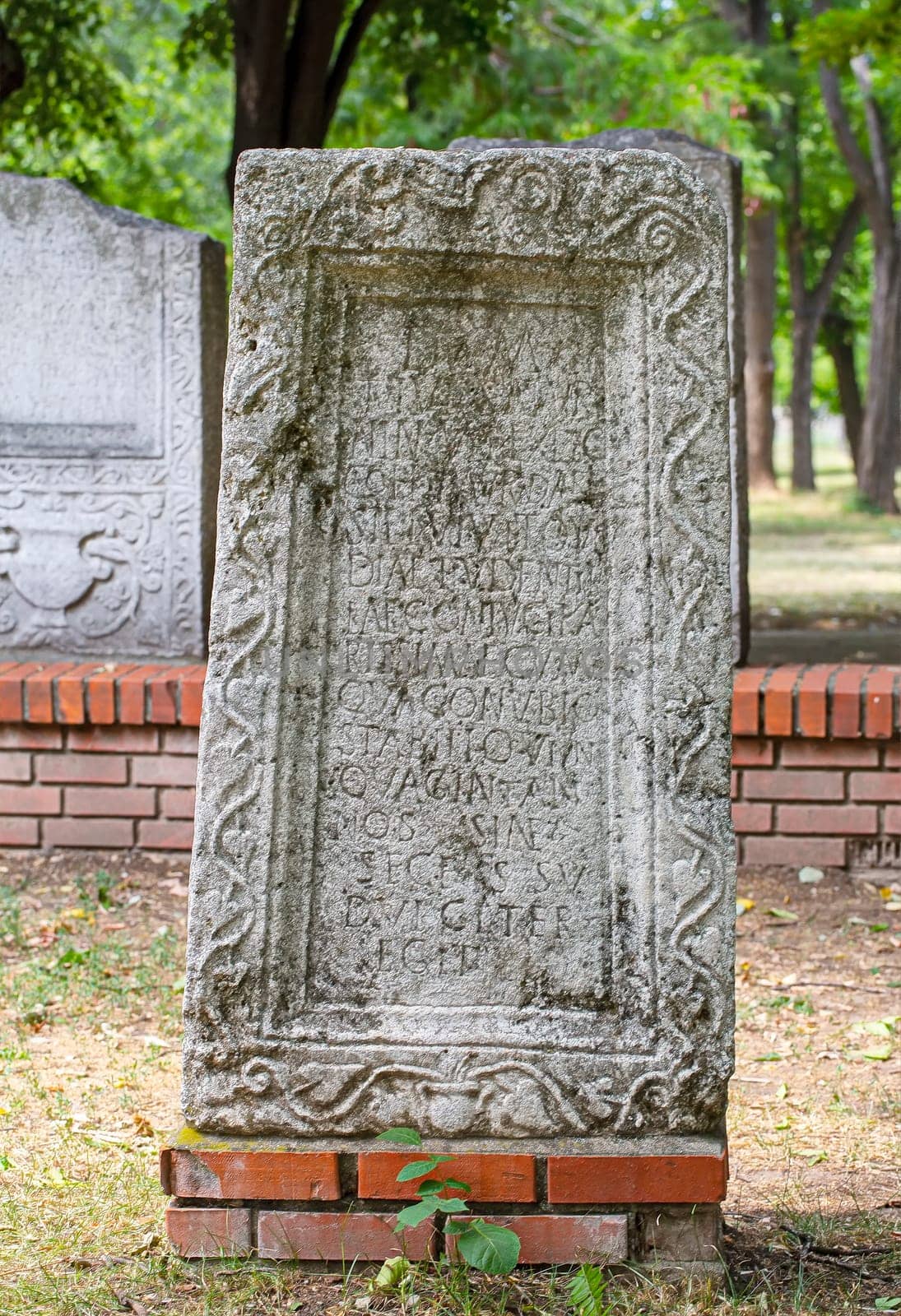 The old roman tombstones with reliefs from Nis, Serbia