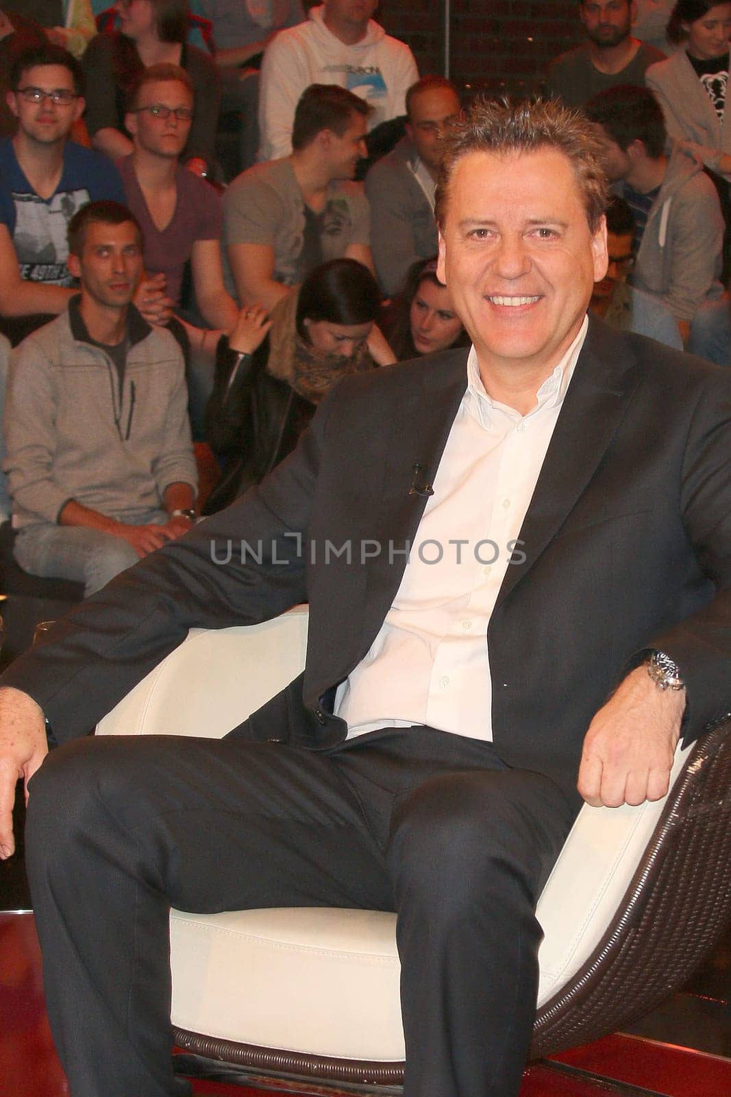Joerg Dahlmann (Reporter),broadcast 2 by Markus Lanz at Studio Stahltwiete,Hamburg,15.04.2015