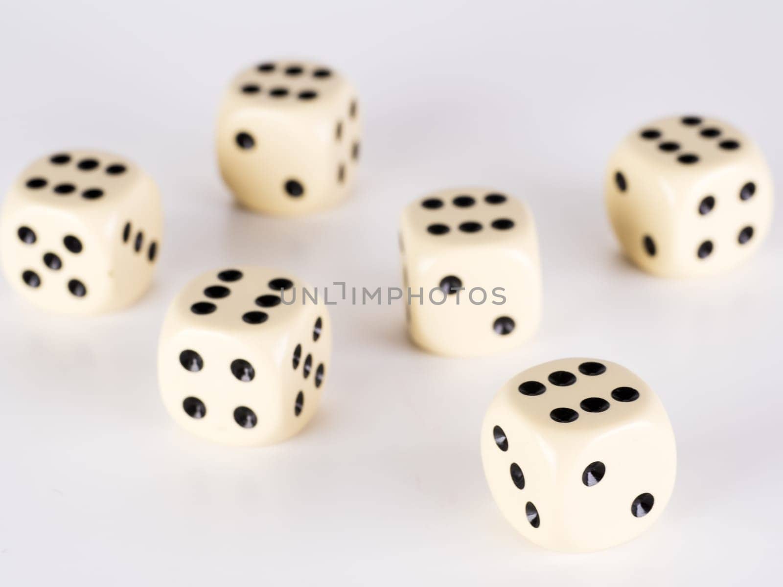 six cubes with the six