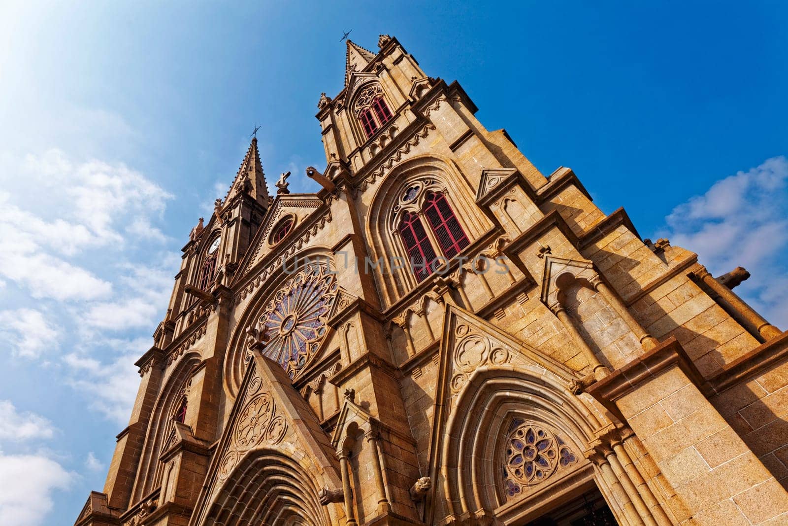 Shishi Sacred Heart Cathedral in Guangzhou China at day