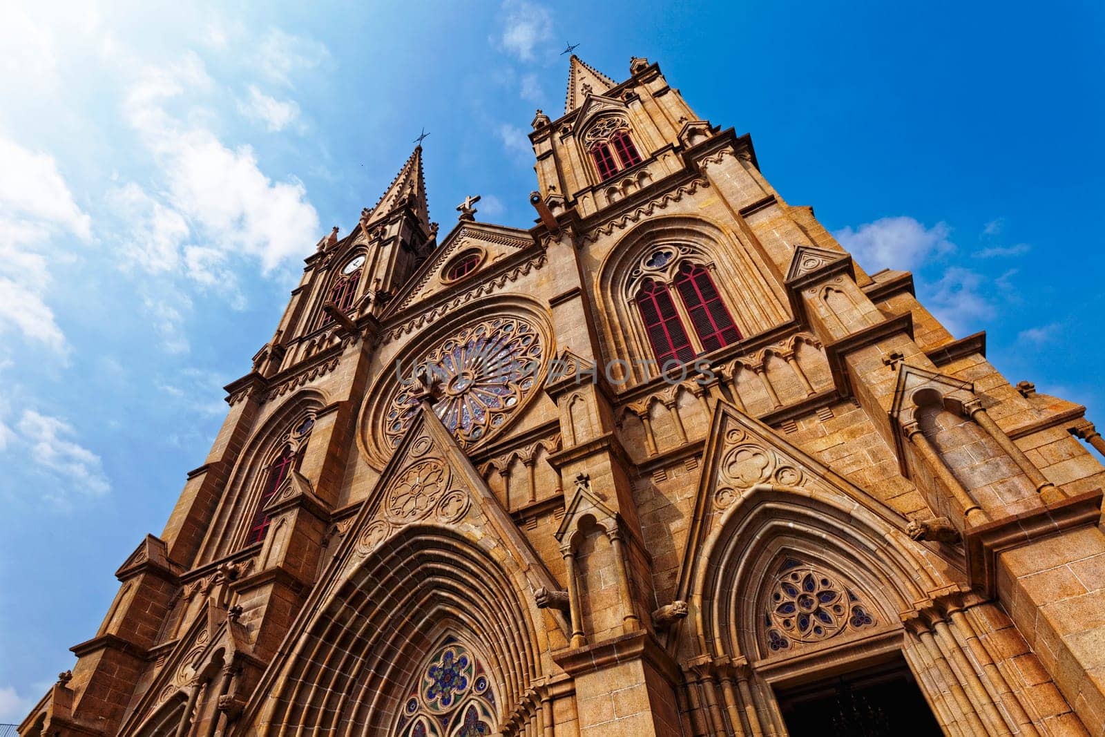 Shishi Sacred Heart Cathedral in Guangzhou China at day