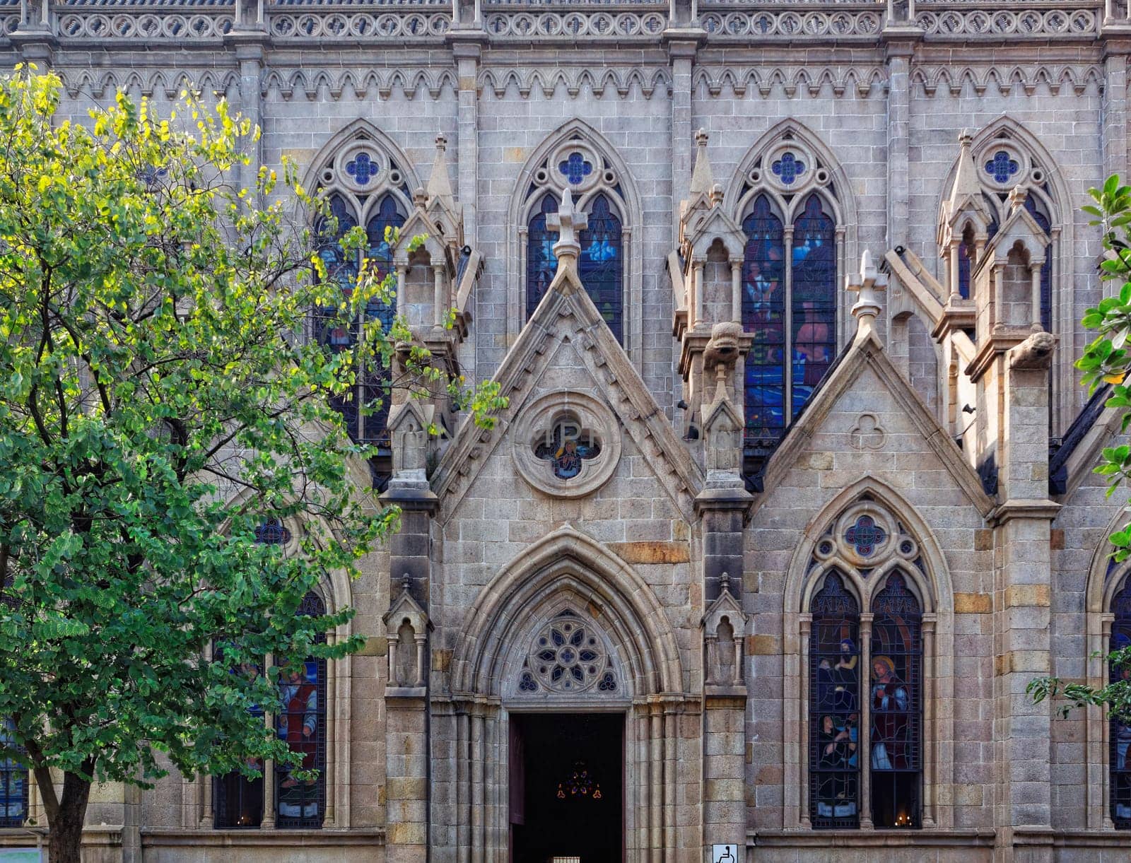 Shishi Sacred Heart Cathedral in Guangzhou China at day