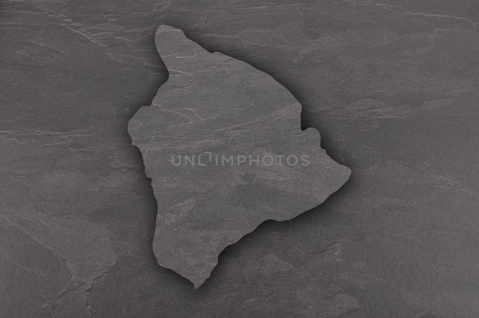Map of Hawaii on dark slate