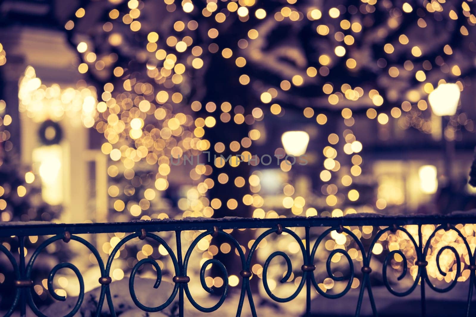 Blurry lights on the Christmas market, Austria