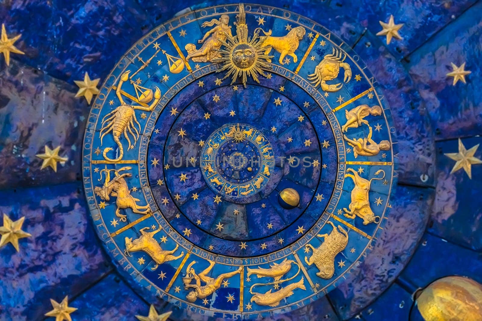 Droste effect background. Abstract design for concepts related to astrology and fantasy.