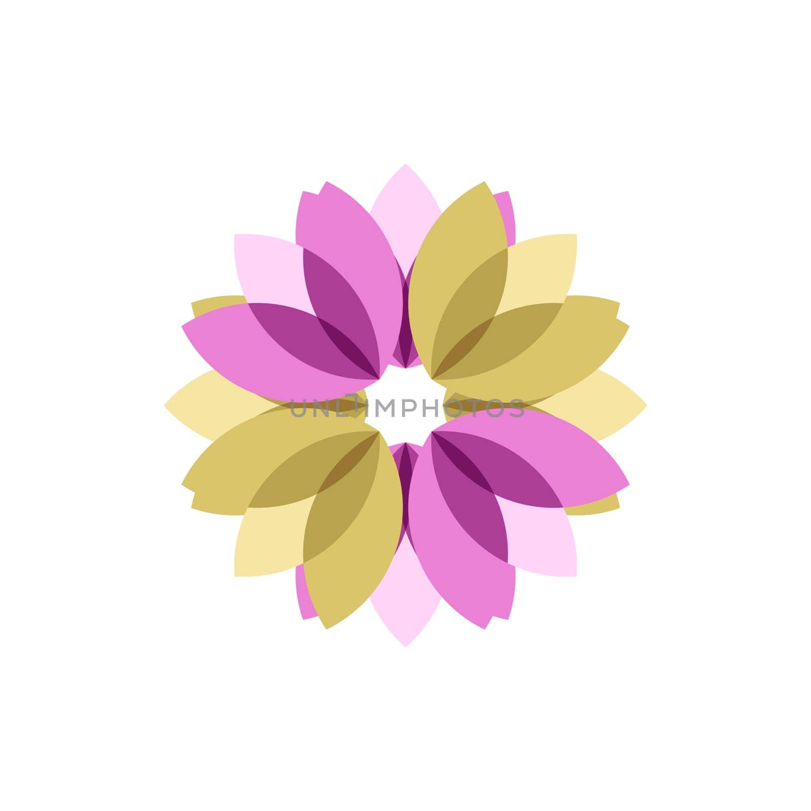 Colorful Ornamental Flower vector logo template Illustration Design. Vector EPS 10.