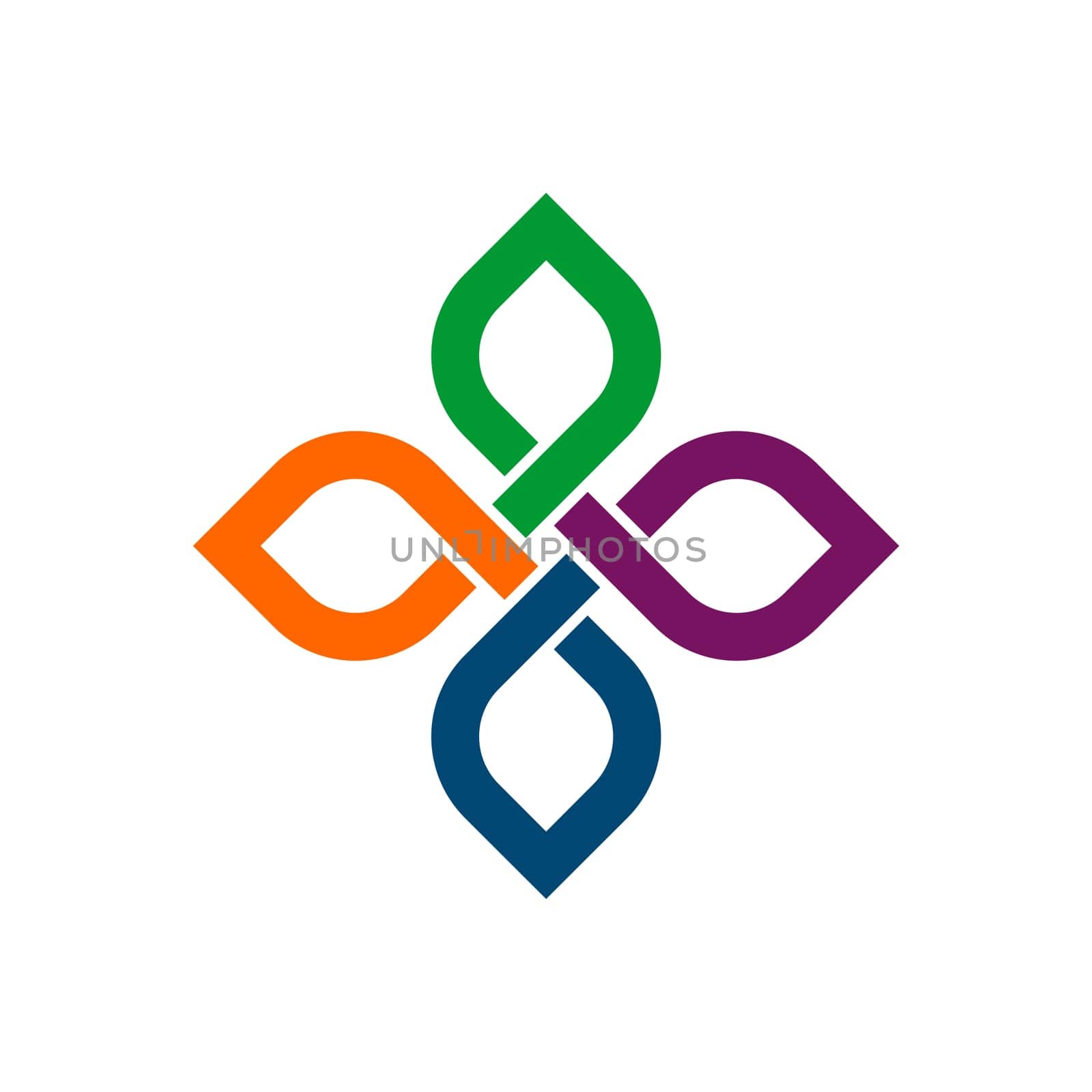Abstract Ornamental Flower Logo Template Illustration Design. Vector EPS 10.