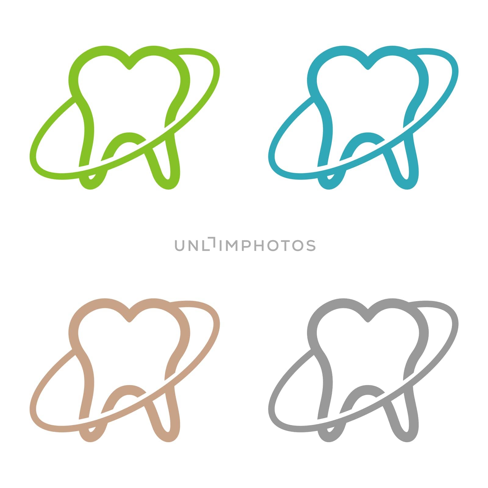 Set Tooth Care Dental, Dentistry Vector Logo Template Illustration Design. Vector EPS 10.