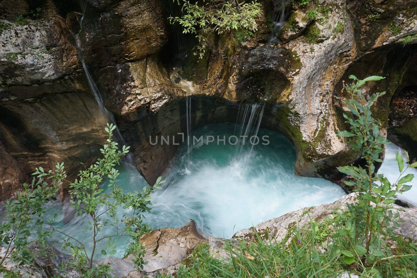 Close up on a small Canyon on Soca River, Slovenia 2020