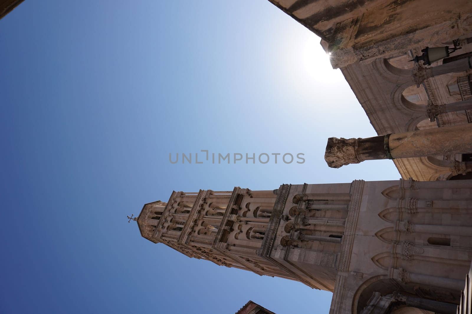 Tower of Diocletian's Palace in Split, Croatia, 2020