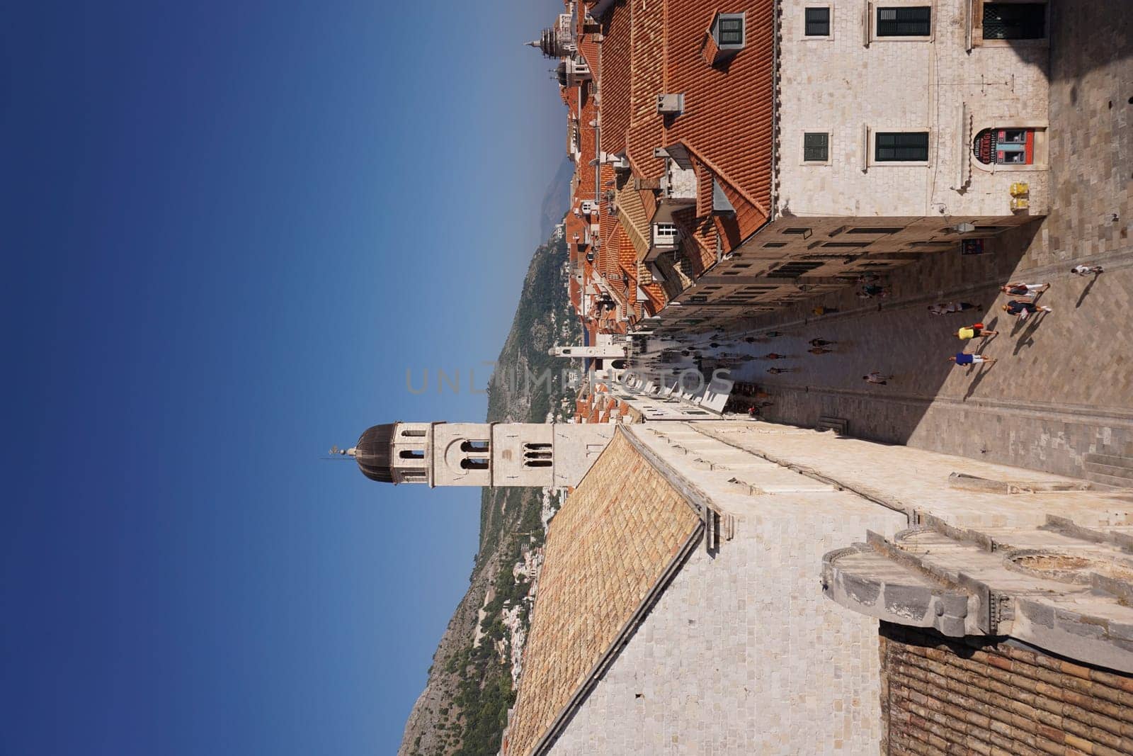 View from the Dubrovnik City Walls onto the old town, Croatia 2020